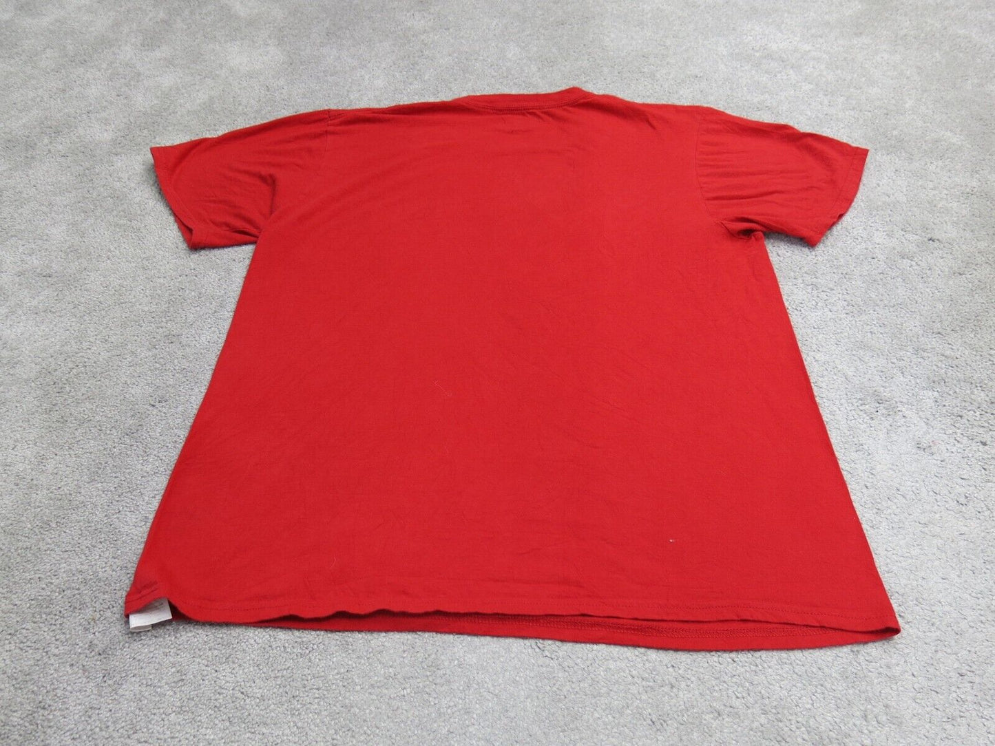 NBA Mens Baseball T Shirts Casual Short Sleeves Crew Neck Red Size Large