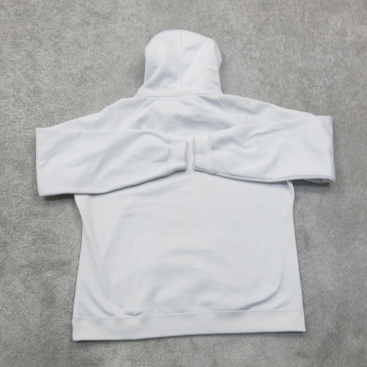 Under Armour Mens Hoodie Sweatshirt Drawstring Kangaroo Pockets White Size Large