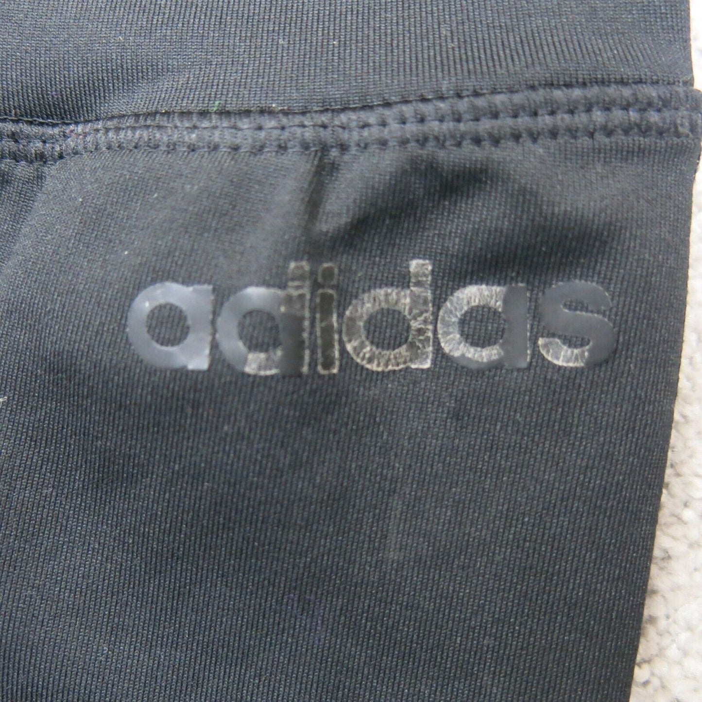 Adidas Womens Yoga Legging Stritch Elastic Waist Logo Climalite Black Size Small