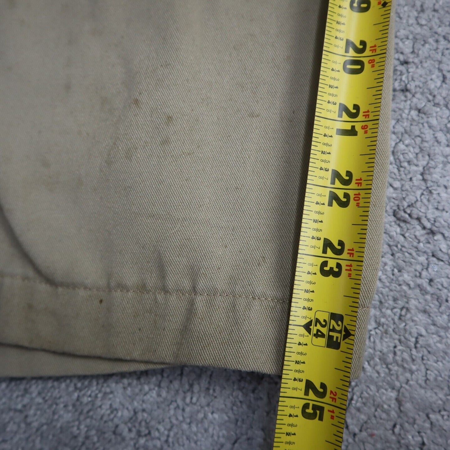 Natural Workwear Uniform Mens Overalls Jumpsuit Slash Pockets Beige Size Medium