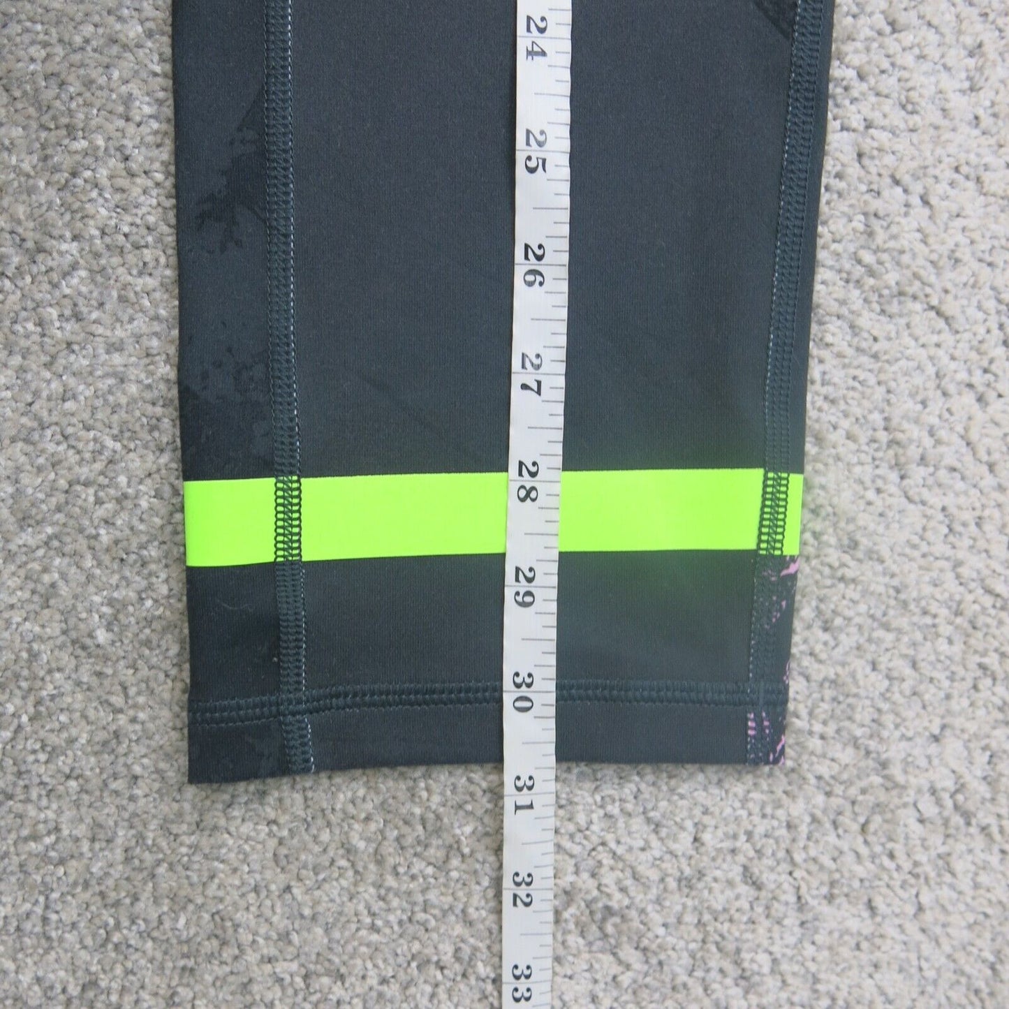 Under Armour Women Leggings Fitted Elastic Waist Heatgear Black Size Medium