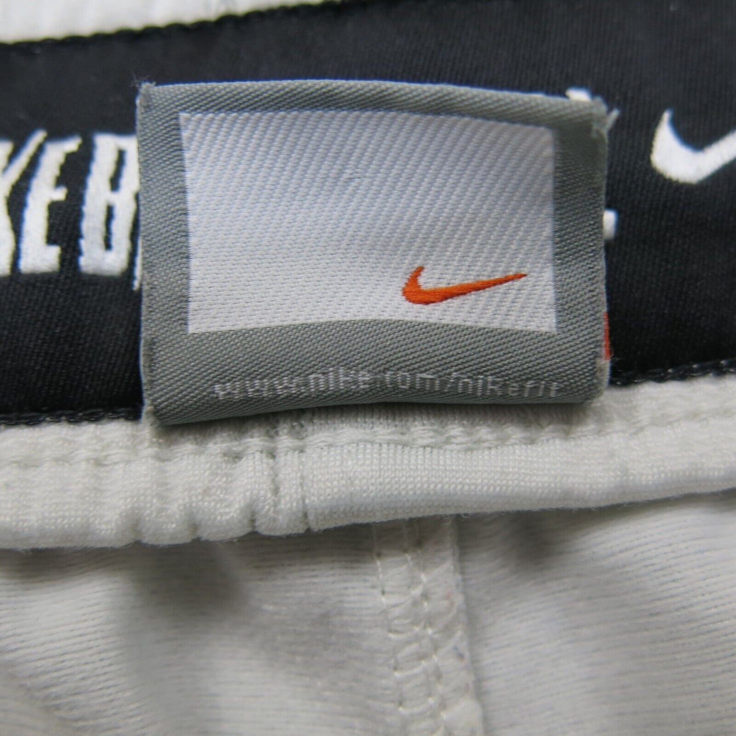 Nike Mens Activewear Basketball Pant Mid Rise Elastic Waist White Size Large