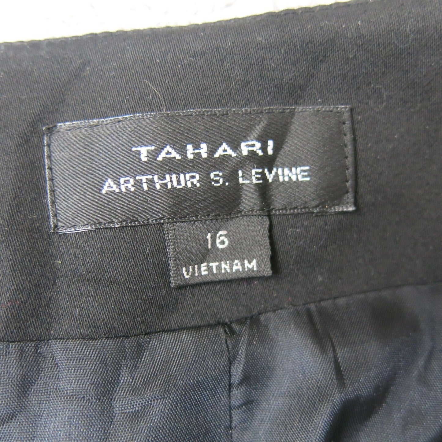 Tahari Womens Blazer Coat Jacket Open Front Long Sleeve Black Size 16