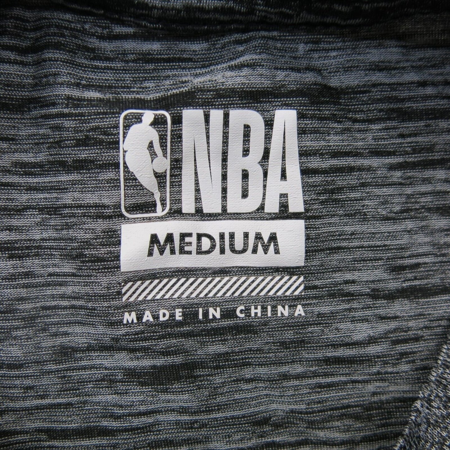 NBA Mens Sportswear Logo Basketball T Shirt Short Sleeves Charcoal Gray Size M