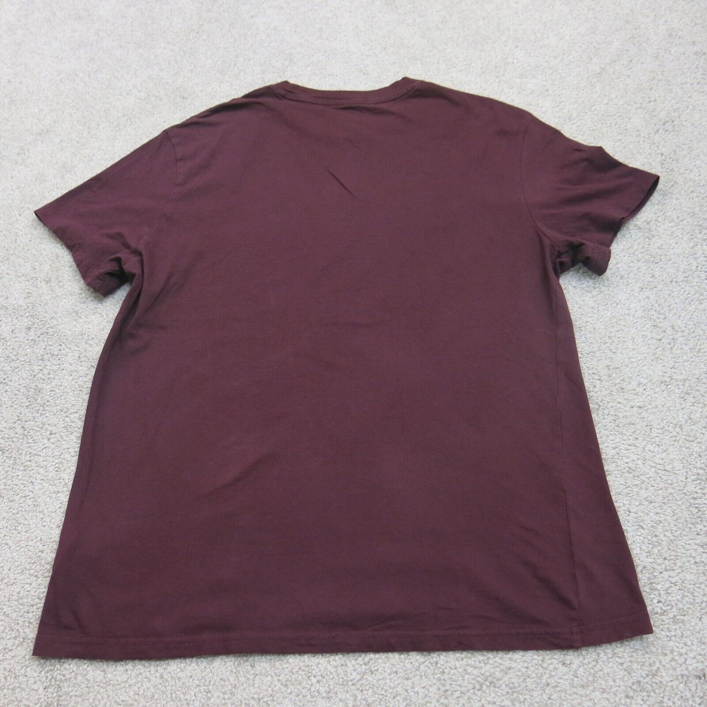 H&M Mens Crew Neck T Shirt Short Sleeve Regular Fit Maroon Size Medium