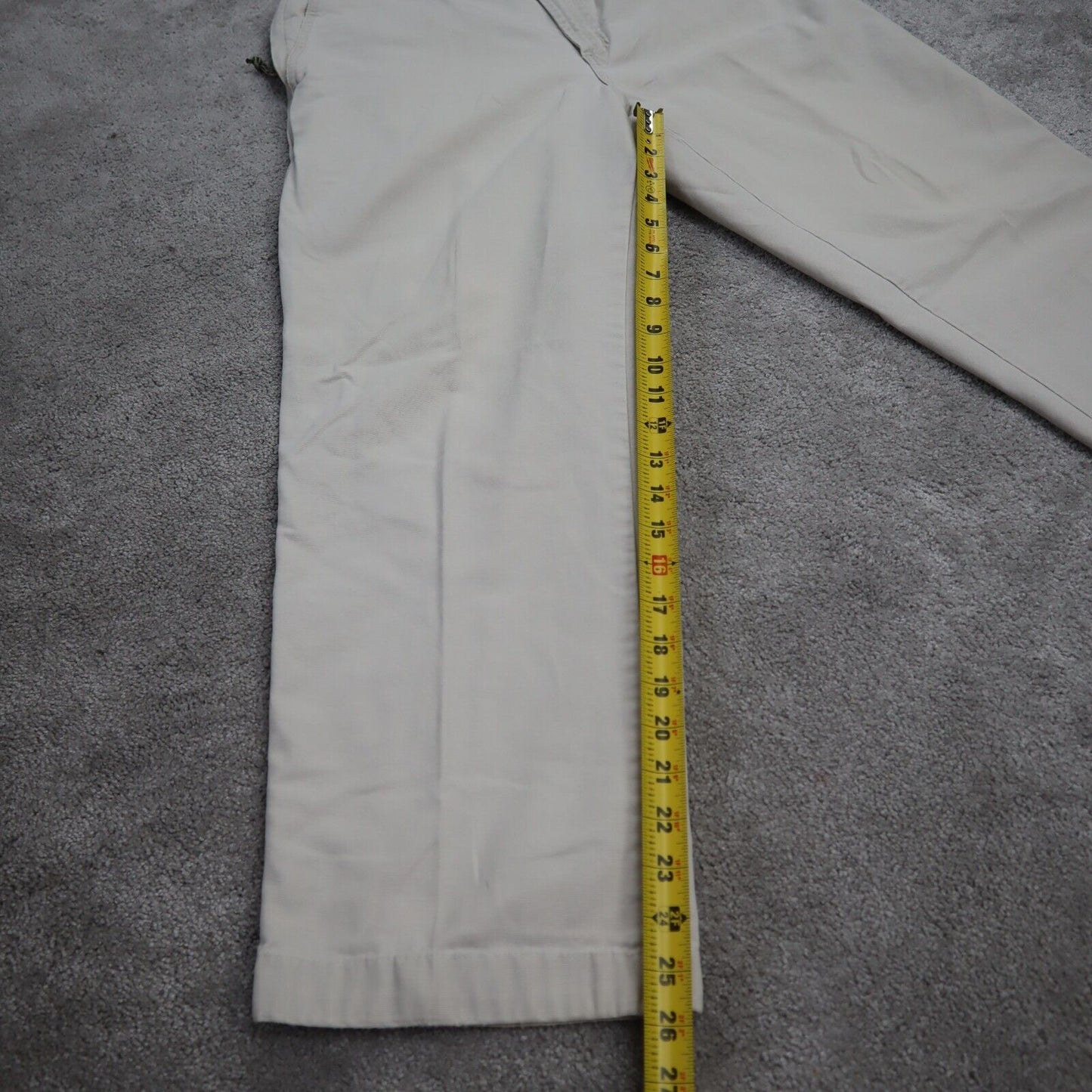 Columbia Pant Mens Size 32W Solid Light Beige Chino Outdoor 100% Cotton Pockets