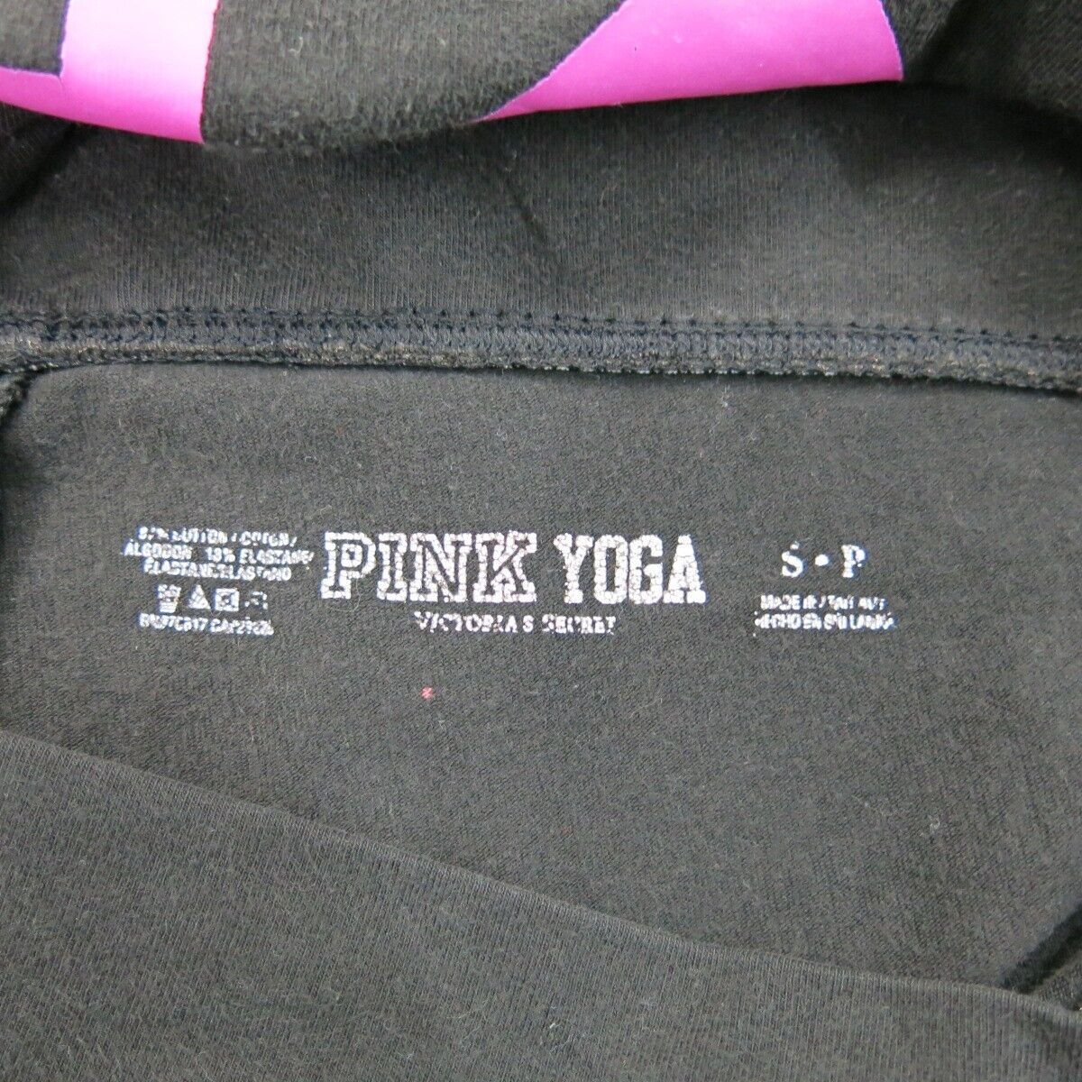 PINK Victorias Secret Womens Yoga Leggings Pant Stretch Low Rise Black Size S/P
