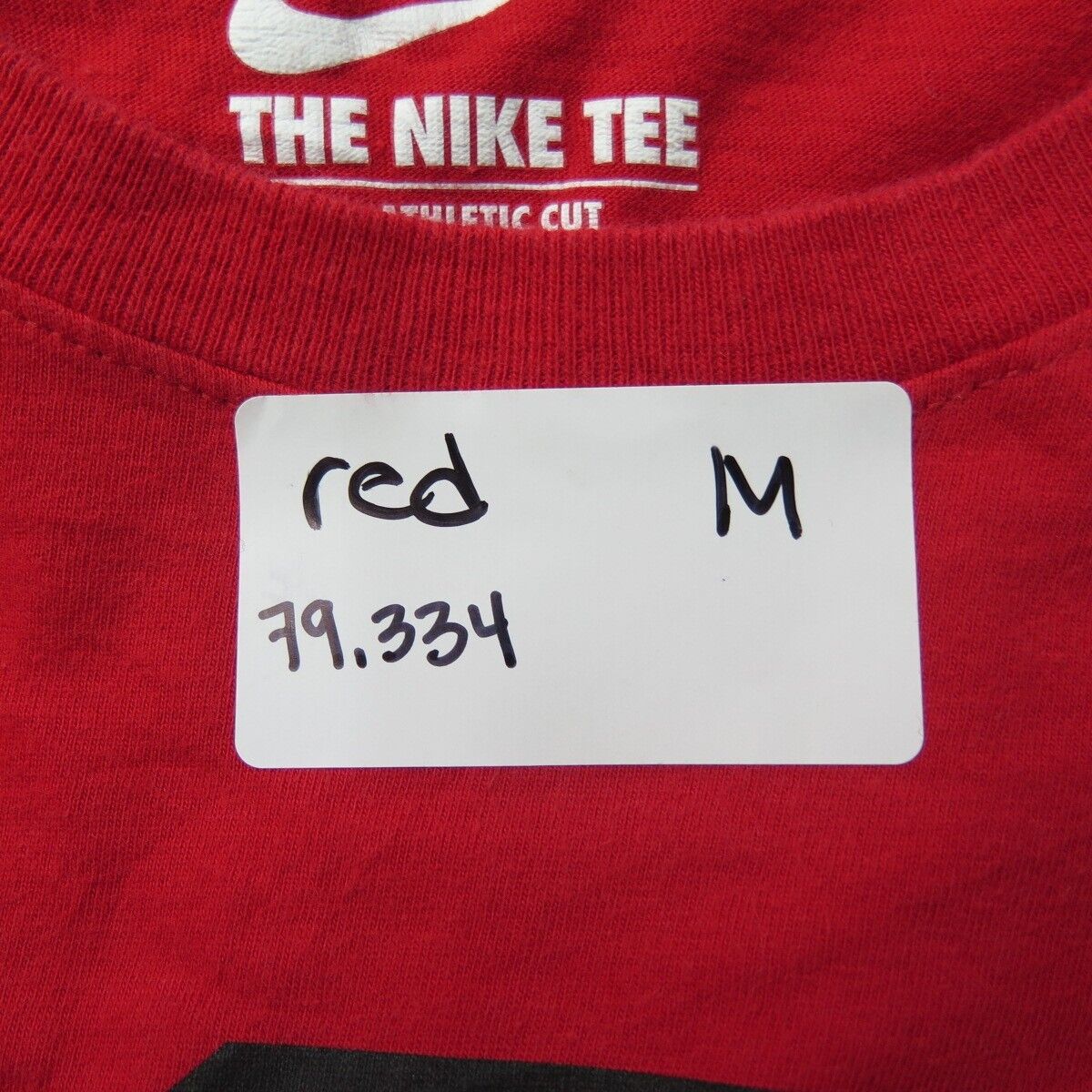 Nike Shirt Mens Large Red Crew Neck Tee Long Sleeve Spell Out Logo Ath –  Goodfair