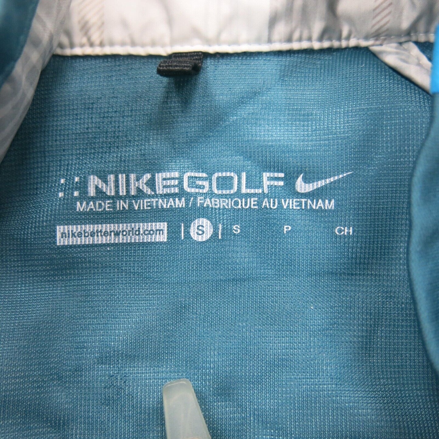 Nike Golf Womens Full Zip Up Jacket Long Sleeve Mock Neck Blue Size Small