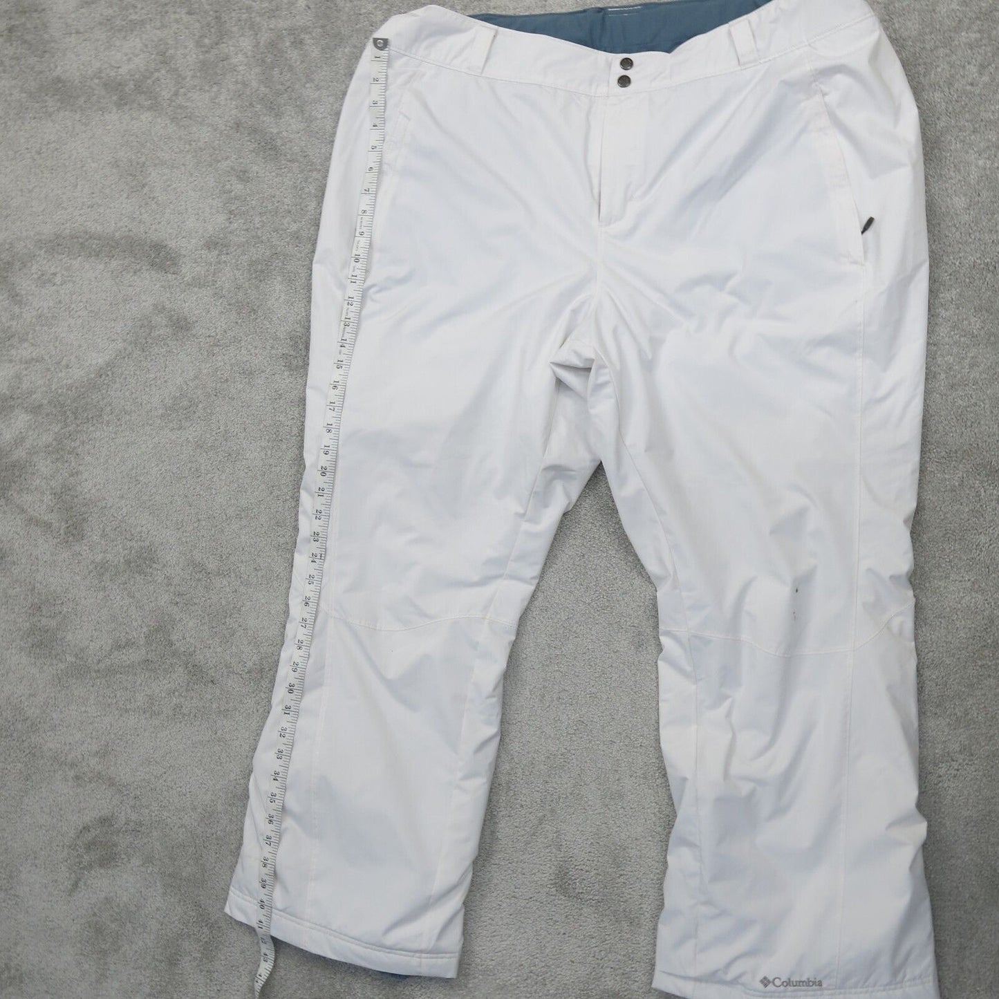 Columbia Sportswear Mens Straight Leg Pants High Rise Flat Front White Size 3X