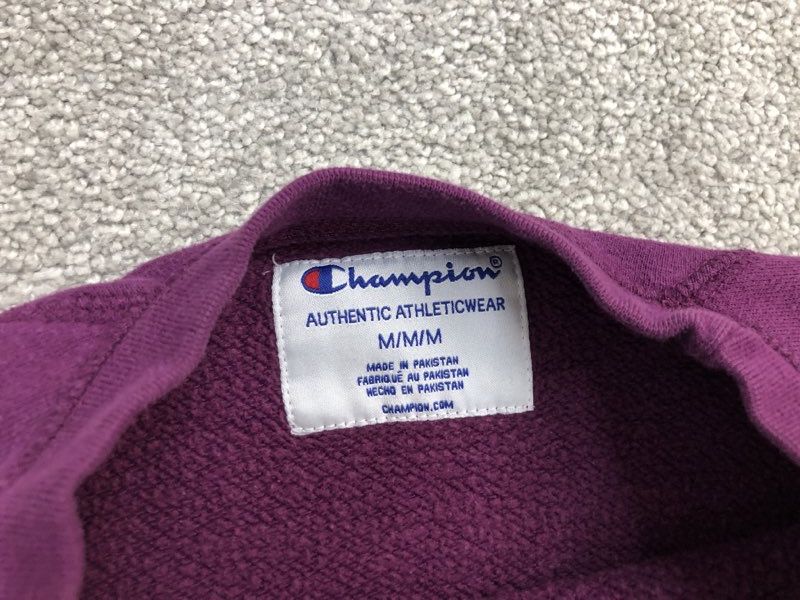 Champion Sweatshirt Womens Medium Purple Pullover Sweater Athleticwear –  Goodfair