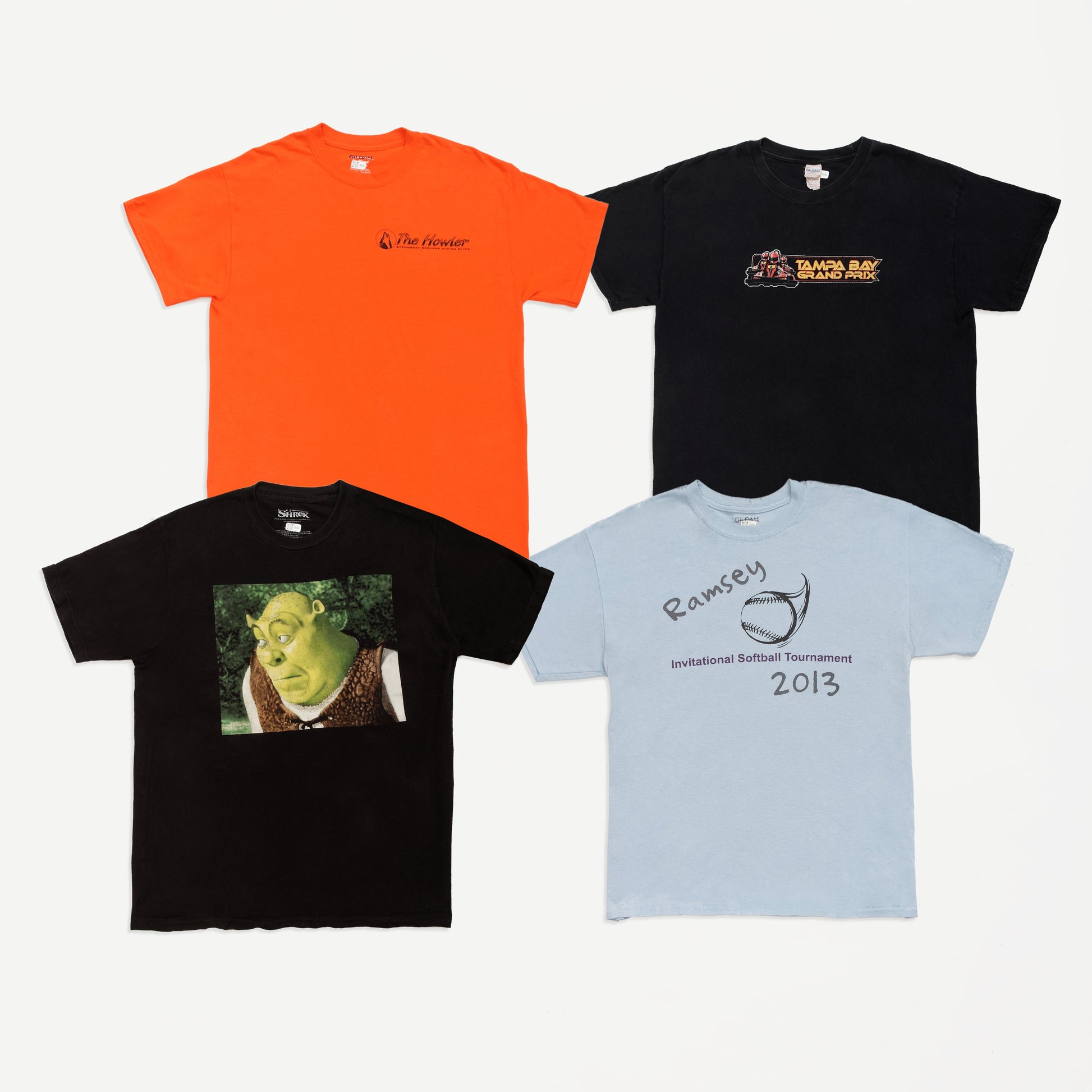 Preloved Printed T-Shirts | Set of 4 Short Sleeve Shirts Goodfair 