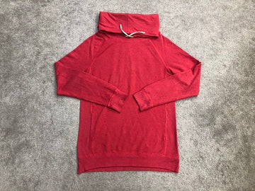 Champion Sweatshirt Women Medium Red Pullover Sweater Denali Cowl Neck Goodfair